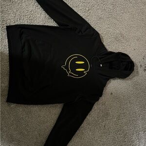 SHEIN Black Teddy Jacket with Yellow Graphic